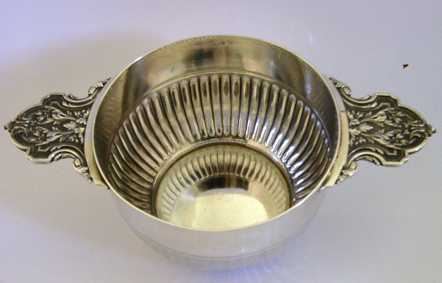 BEAUTIFUL 168g FRENCH SOLID STERLING SILVER TWO HANDLED BOWL c1890 ANTIQUE