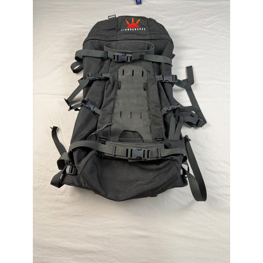 Cirqueworks Technical Hiking/Climbing Backpack Black HD Multi Strap Outdoor Bag