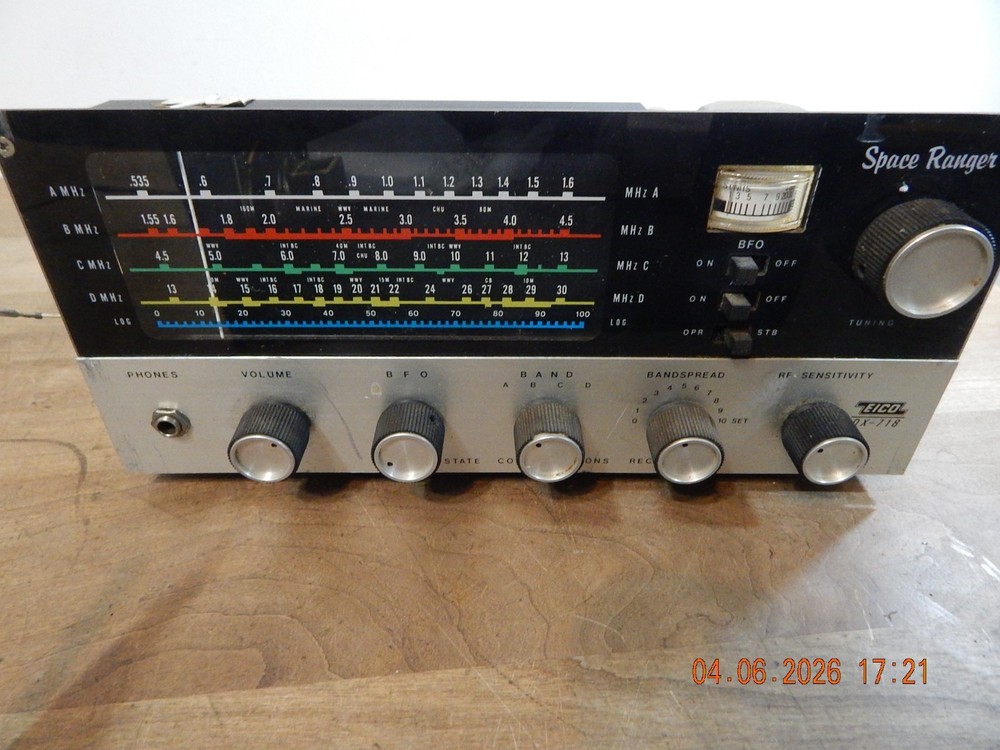 EICO Model 718 DX-718 Space Ranger Solid State Communication Receiver AS IS