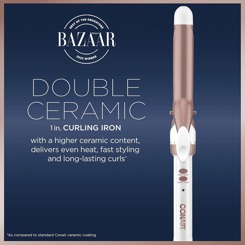 Conair Double Ceramic 1'' Barrel Classic Curls