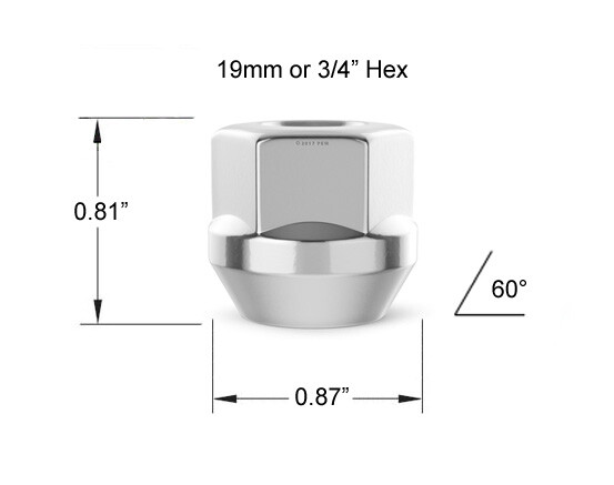 20pc Lug Nuts Acorn Chrome Open End 7/16"x20 for Chevy Buick Pontiac Oldsmobile
