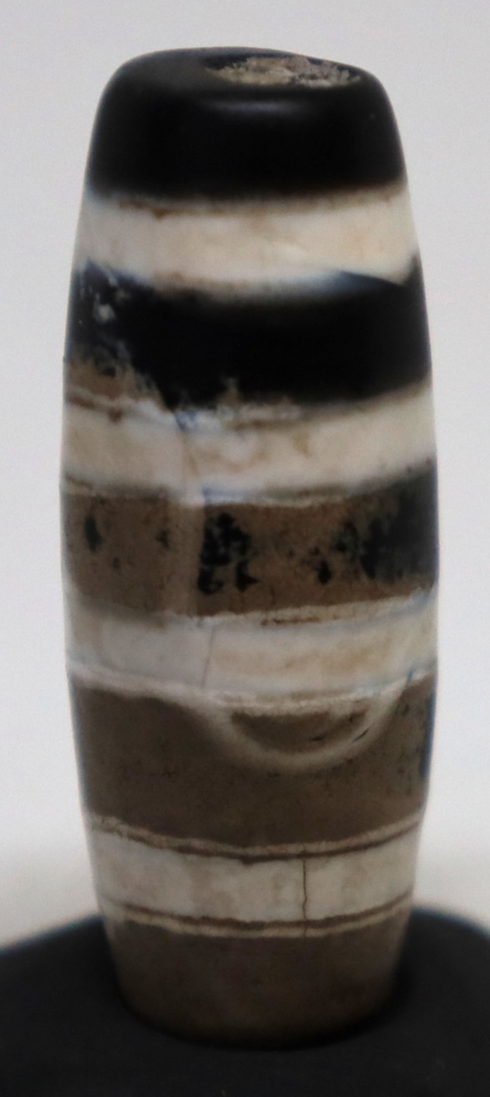 Ancient Himalayan Indo Tibetan Natural Agate Dzi Bead With 4 Stripes Amulet