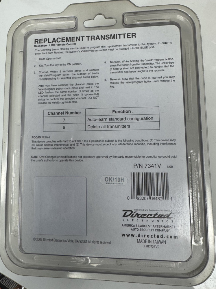 NEW VIPER Replacement Remote Control Transmitter - 7341V