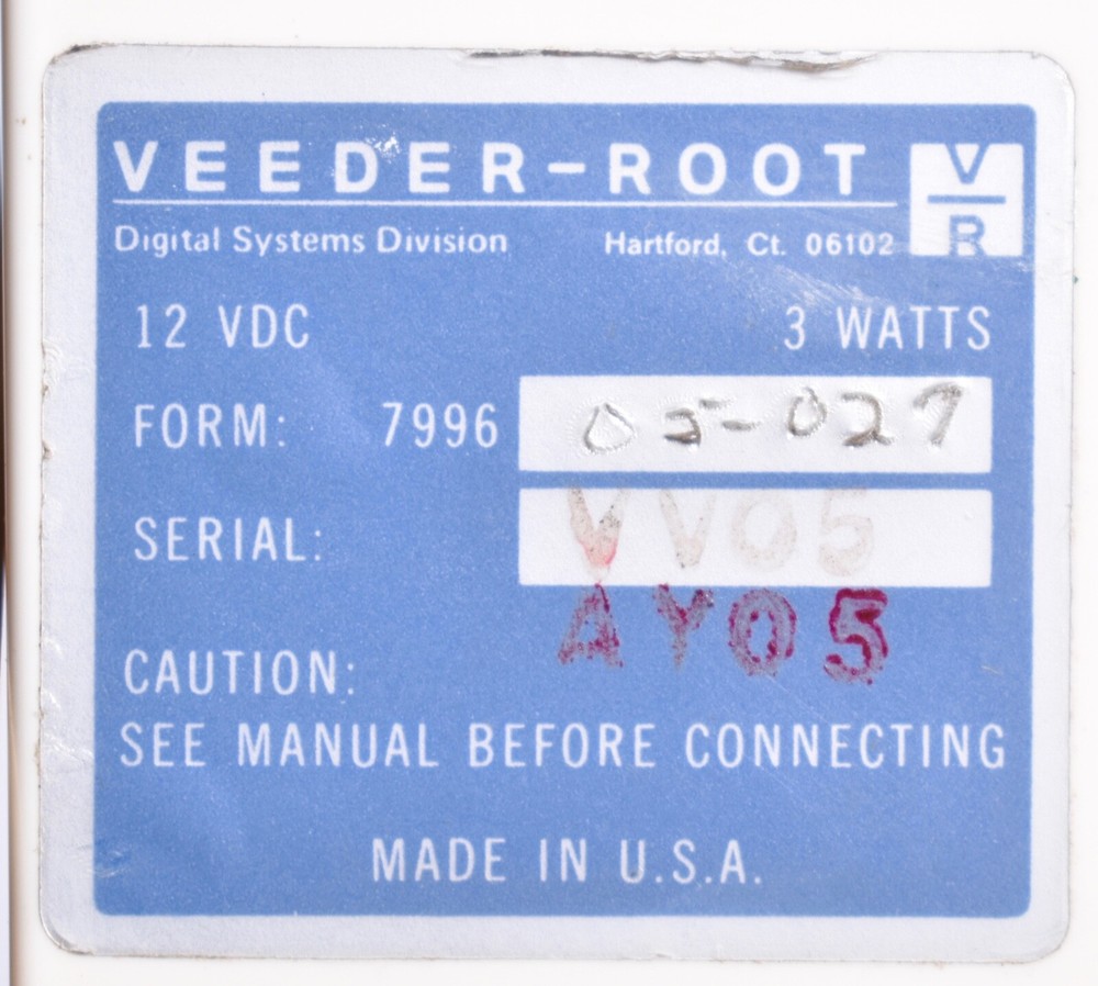 Veeder Root Digital Counter Totalizer 799605-027