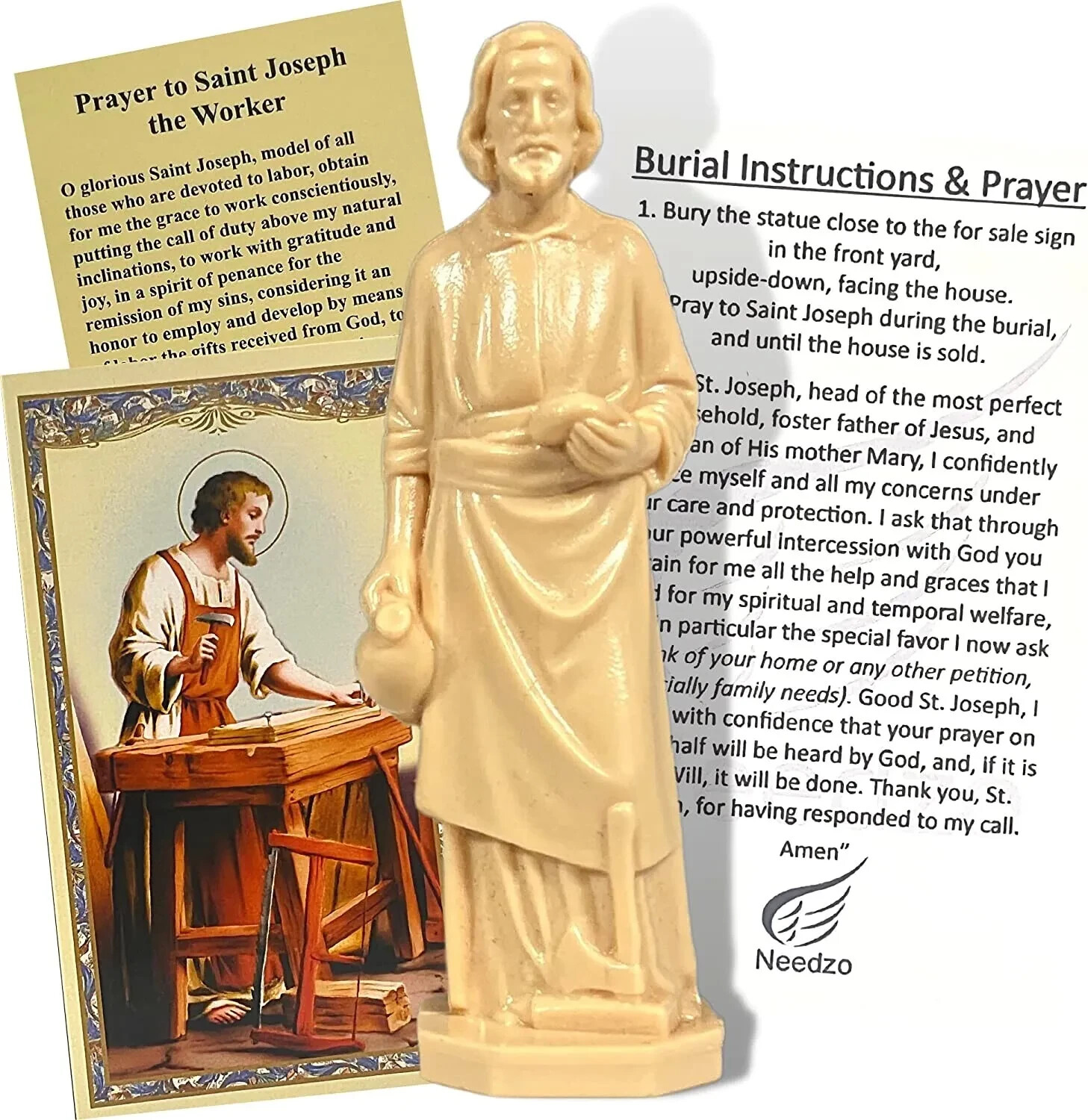 Home Seller Kit Saint Joseph Statue with Prayer Card and Instructions for Use