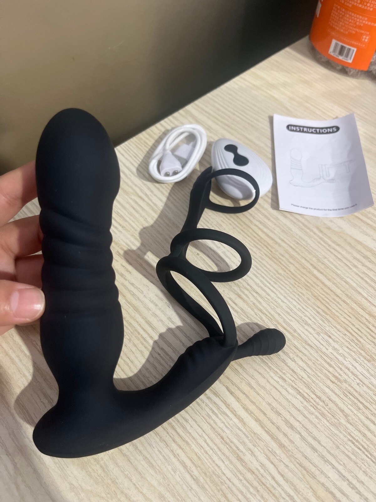 Male Prostate Massager Vibrator Thrusting Anal Butt Plug Dildo Sex Toys for Men