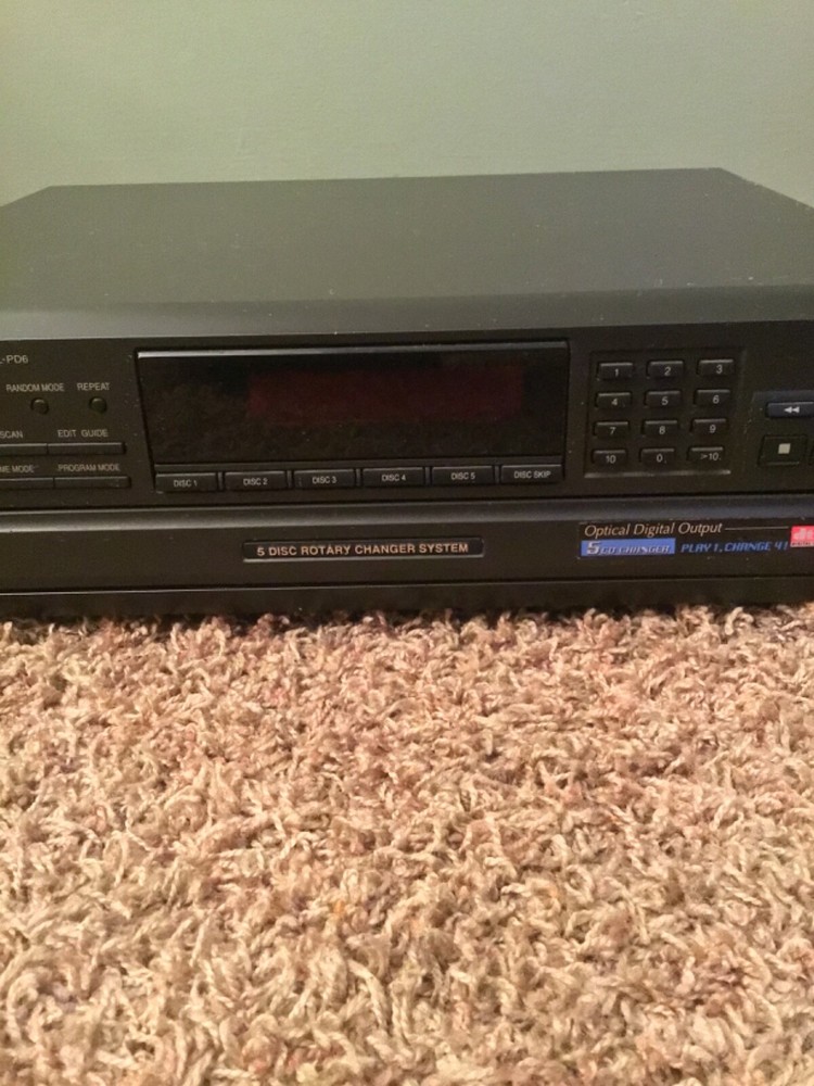 Technics SL-PD6 5 Disc Rotary Changer System No Remote