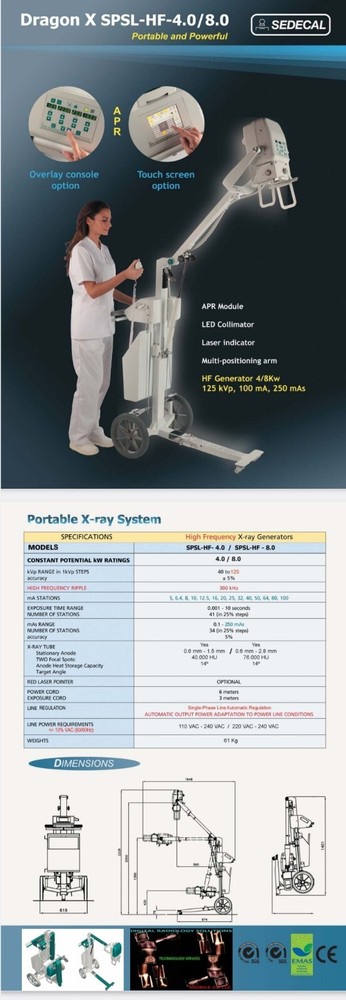 TXR Dragon 4KW portable ray machine