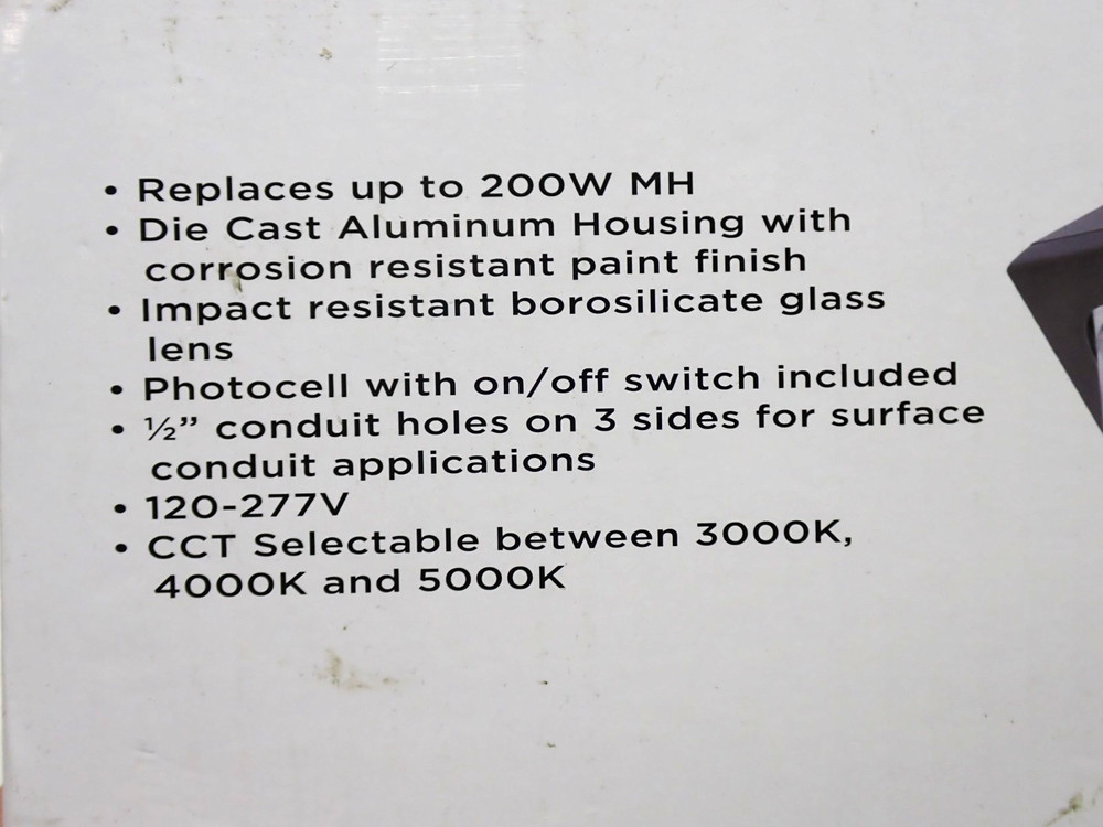 MAXLITE WCOP28U-CSBPC Wallmax LED Open Face WallPack PHOTOCELL NEW