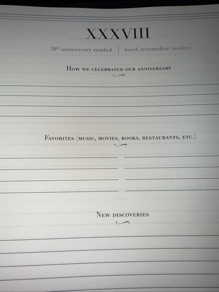 The Anniversary Journal - Journaling Gift