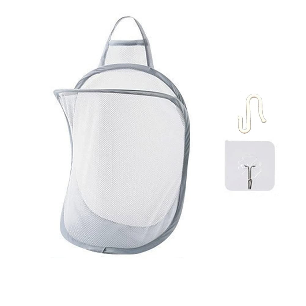 Mesh Collapsible Small Wall Laundry Baskets，Hanging Small, CLASSIC