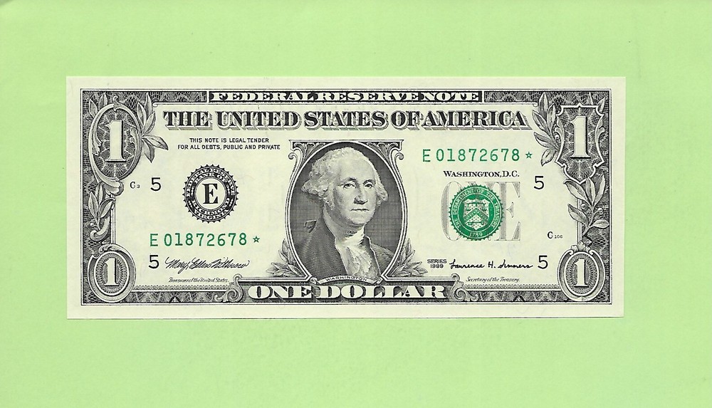 1999* ..UNCIRC $1  E 0187 2678 * .... 1999  $1  E-*     STAR NOTE      FRN