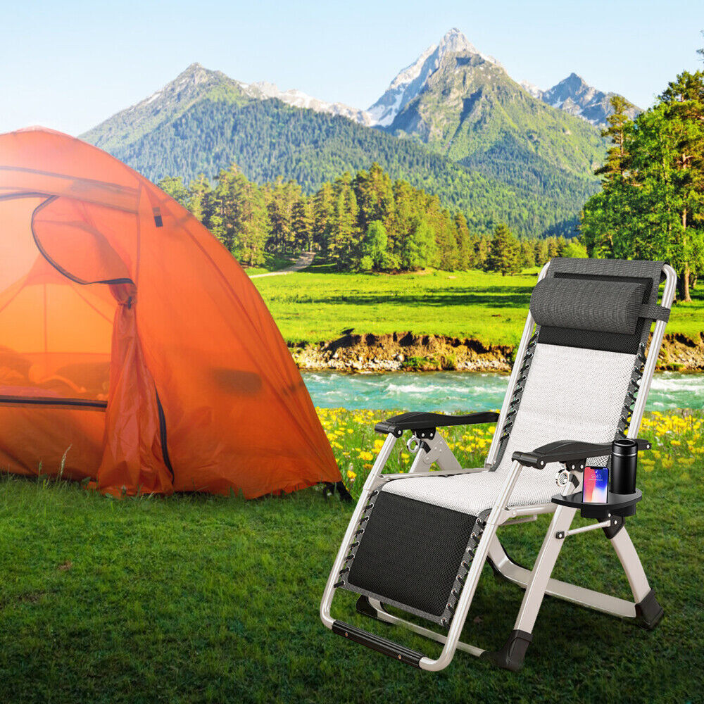 Slsy Zero Gravity Chair Folding Adjustable Reclining Patio Lounge Chair Mattress