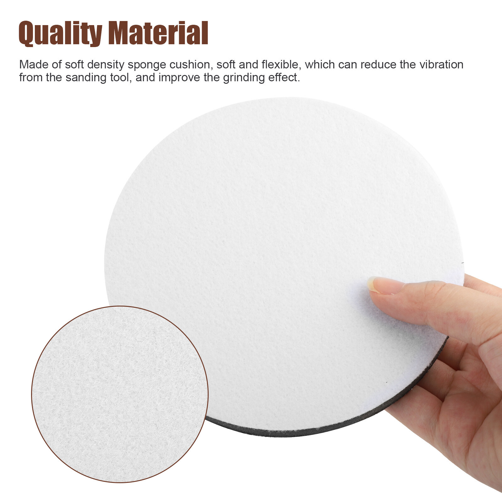2x 6inch Hook Loop Foam Cushion Interface Sanding Disc Sander Buffer Backing Pad