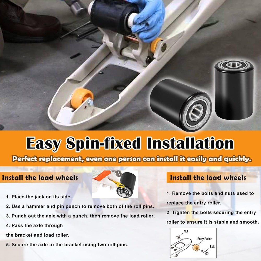 for Crown PTH50 Pallet Jack Front Load Wheels Replacement Kit Complete Tool Kit