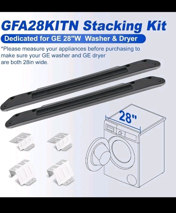 GE 28 in. Washer/Dryer Stack Bracket Kit GFA28KITN - NEW