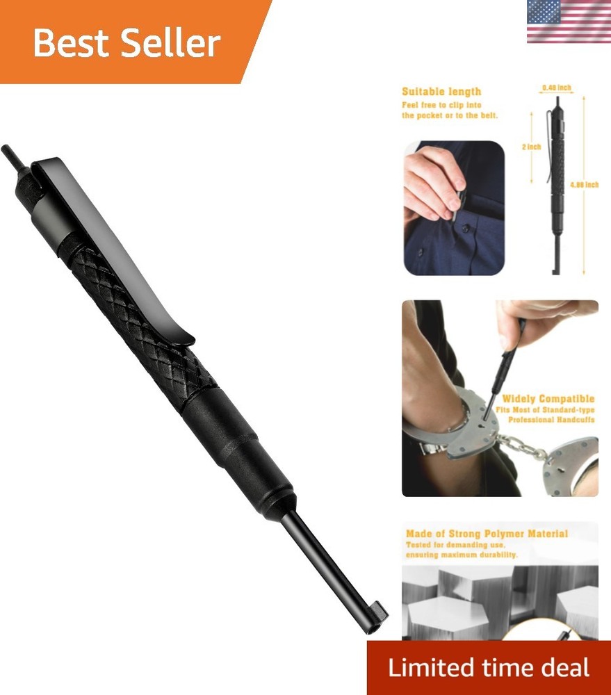 Quick-Access Oversize Handcuff Key - Textured Grip, 4" Durable Tactical Tool