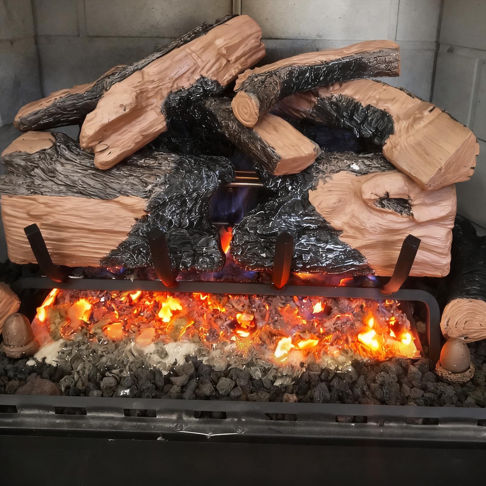 Rock Wool Gas Fireplace Embers, 6 oz, Glowing Ember Enhancement for Gas Logs ...