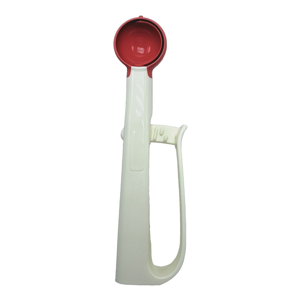 Tupperware Portioning Scoop Set Kitchen Tool 3 Portion Sizes Red