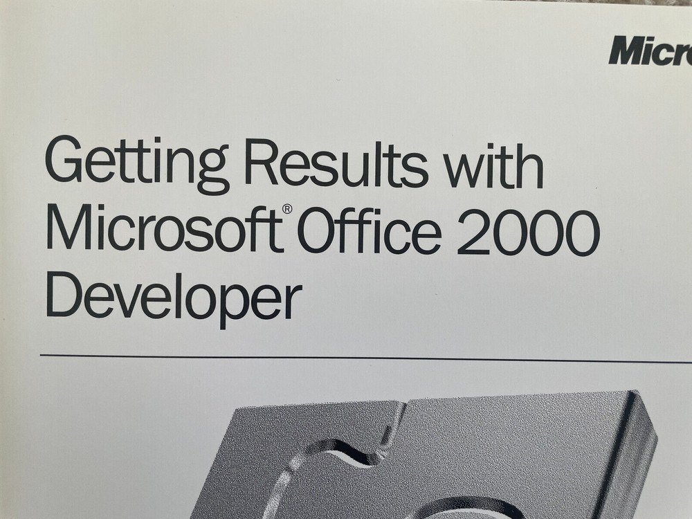 Getting Results with Microsoft Office 2000 Developer Guide Manual 127 Pages