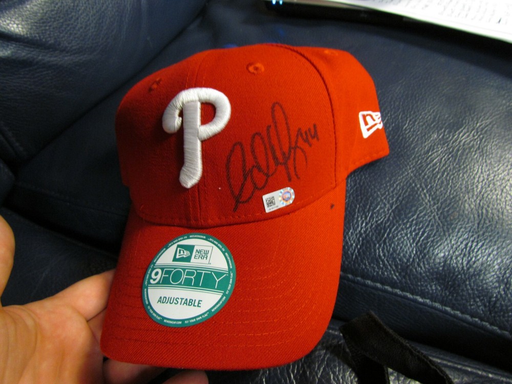 Edward Mujica Autographed Phillies Hat MLB Cert