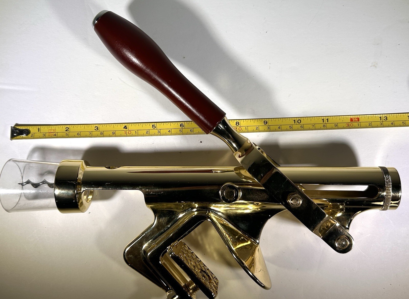 Professional Wine Opener Corkscrew • Counter Mount Speed • Heavy • Gold Chrome