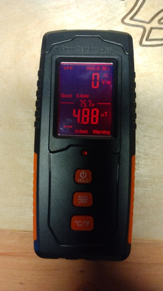 Rechargeable digital emf meter Black and red
