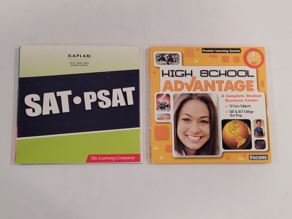 Kaplan SAT & PSAT Test Prep & High School Advantage PC CD-ROMs 📀 Learning Compa