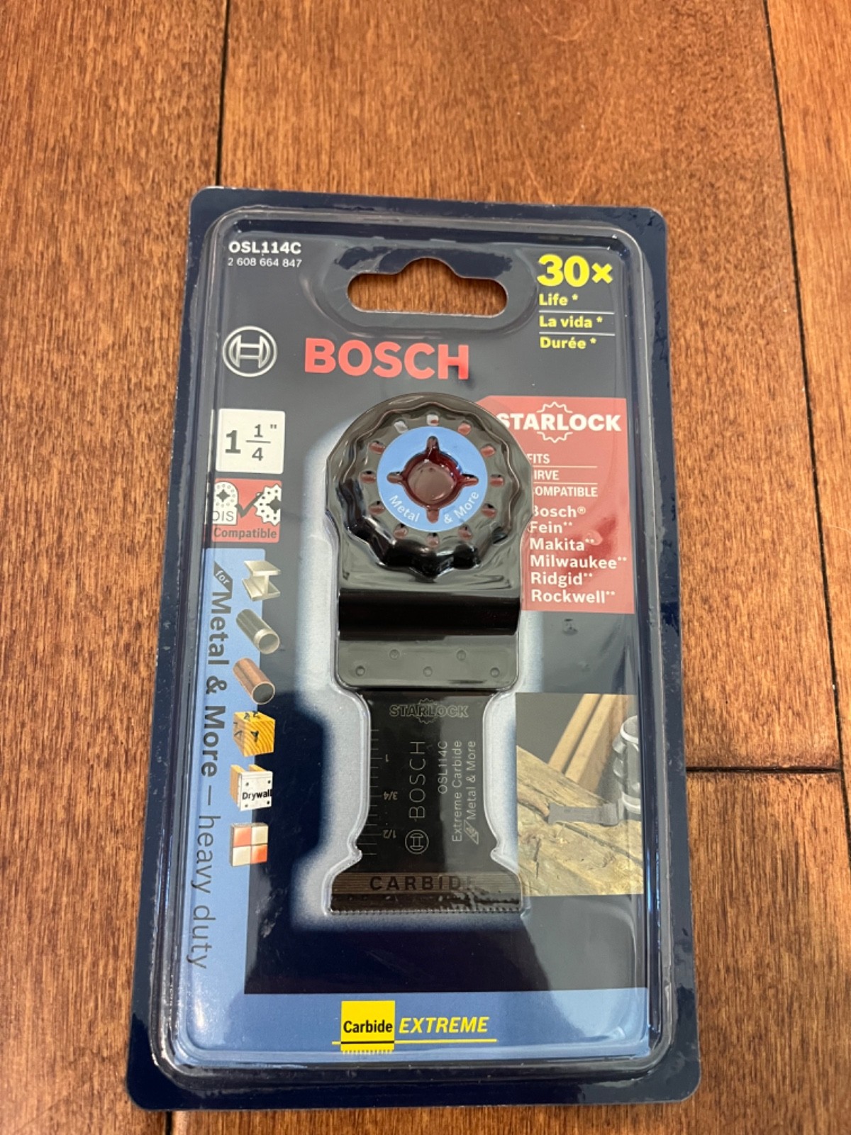 Bosch OSL114C Starlock 1-1/4" Metal & More Oscillating Plunge Cut Blade