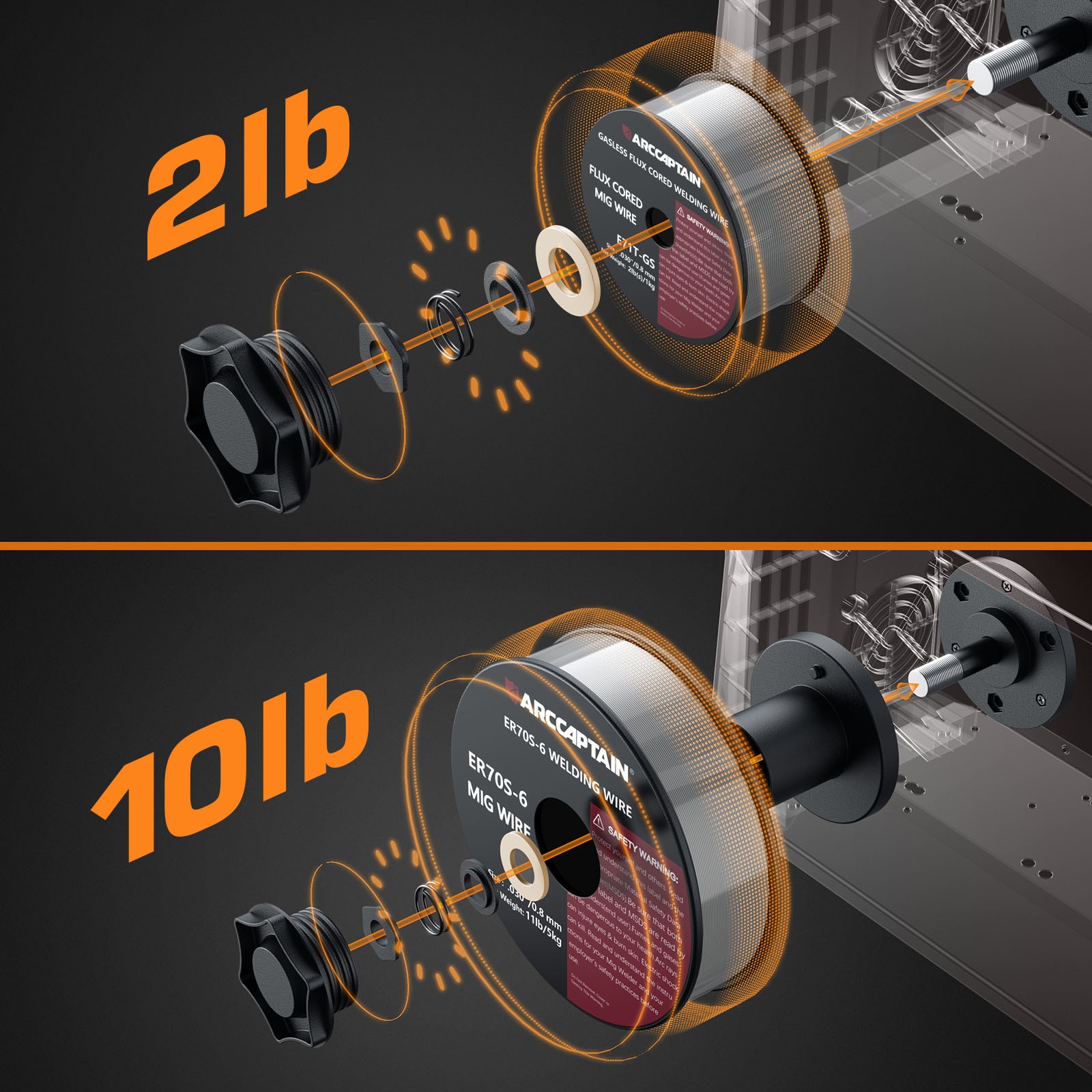 200A MIG Welder 110V/220V Gas/Gasless Flux Core Stick Lift Tig Welding Machine