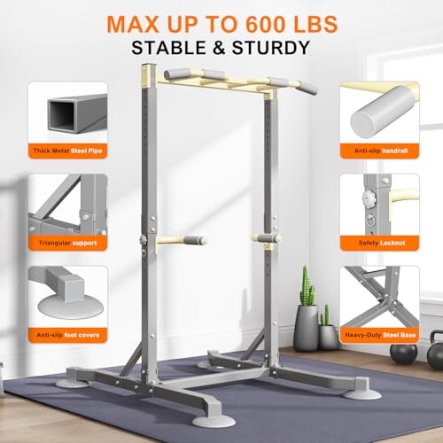 Multi-function Pull Up Station, Portable Workout Equipment with Pull Up Bar