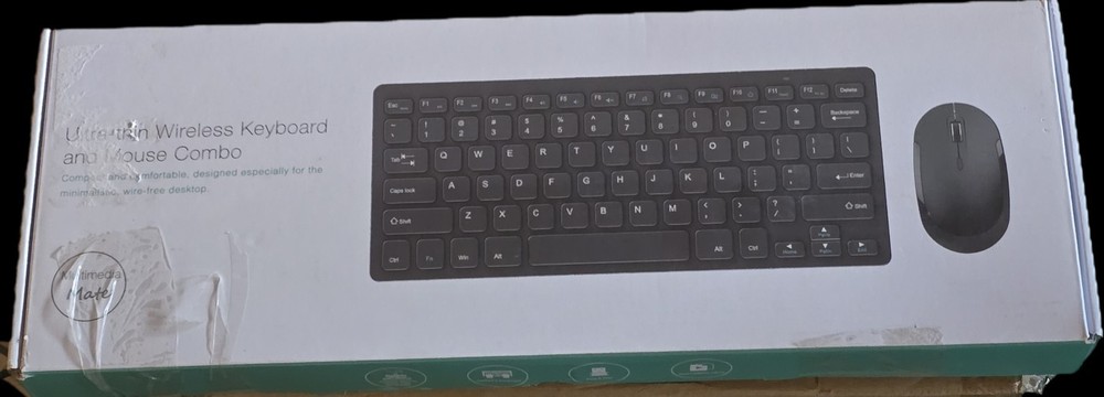 Wireless Keyboard and Mouse Combo – White & Gold | Compact, Stylish, USB Plug &