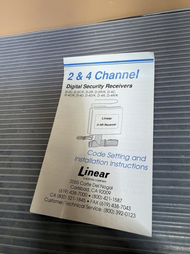 Linear Alert Security System D-2R Receiver only (used)