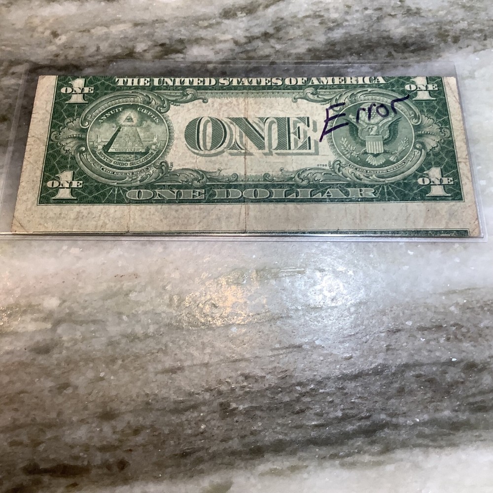 1935 E $1.00 Silver Certificate Error Note