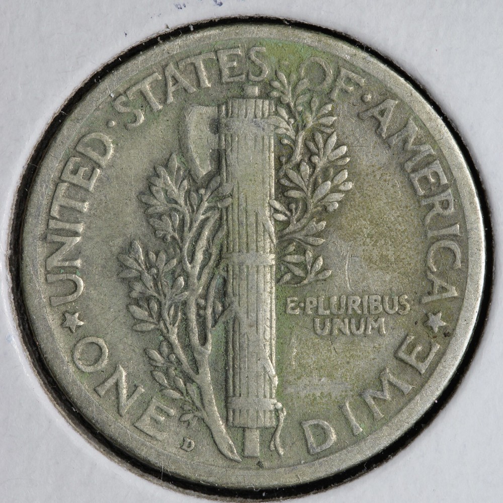 1924-D Mercury Silver Dime VF E190 DGCP