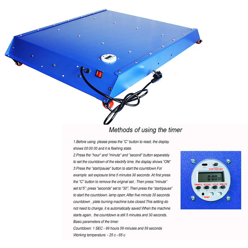 TECHTONGDA Push-pull Movable Silk Screen Printing LED Exposure Unit with Timer