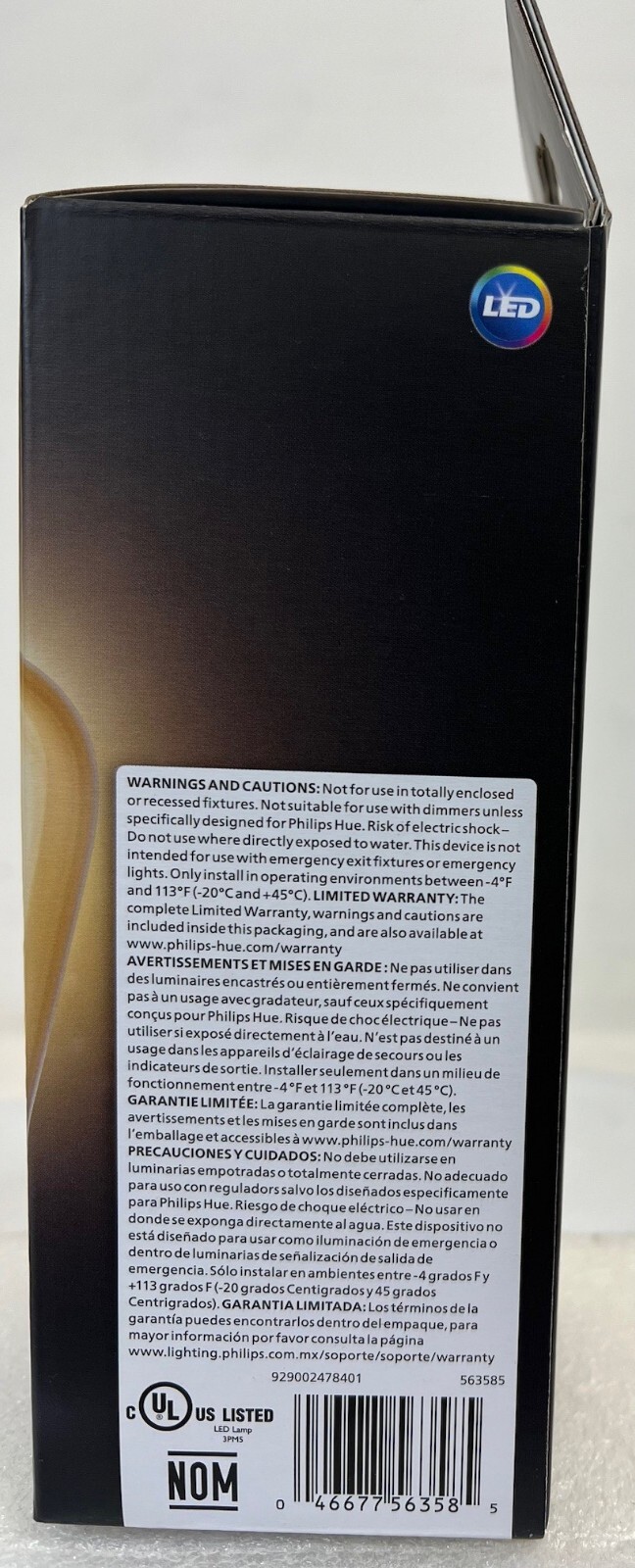 Philips Hue White Ambiance Filament ST19 Bluetooth LED Smart Bulb