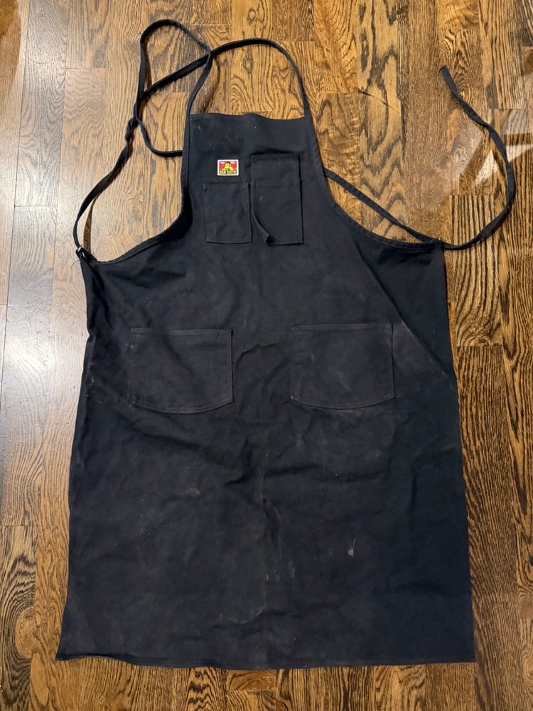 Ben Davis  Mechanic Apron Black  One Size With Straps