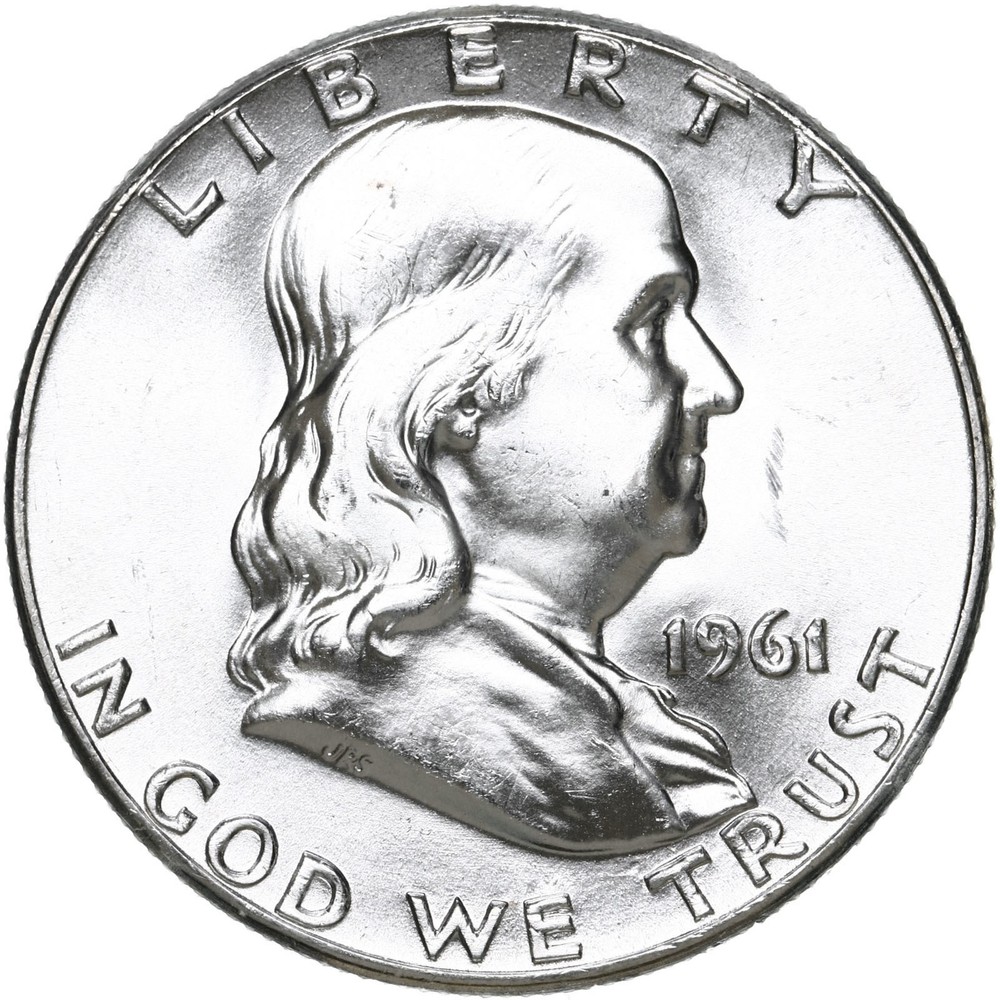 1961 (P) Franklin Half Dollar 90% Silver BU