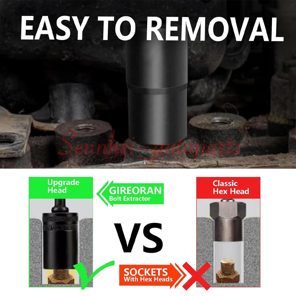 ABN Twist Socket Set Lug Nut Remover Extractor Tool- 5PC 1/2"Dr.Twist Socket Set