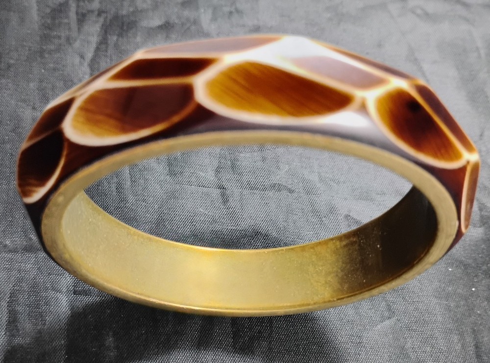 Beautiful Brown And Brass Bangle