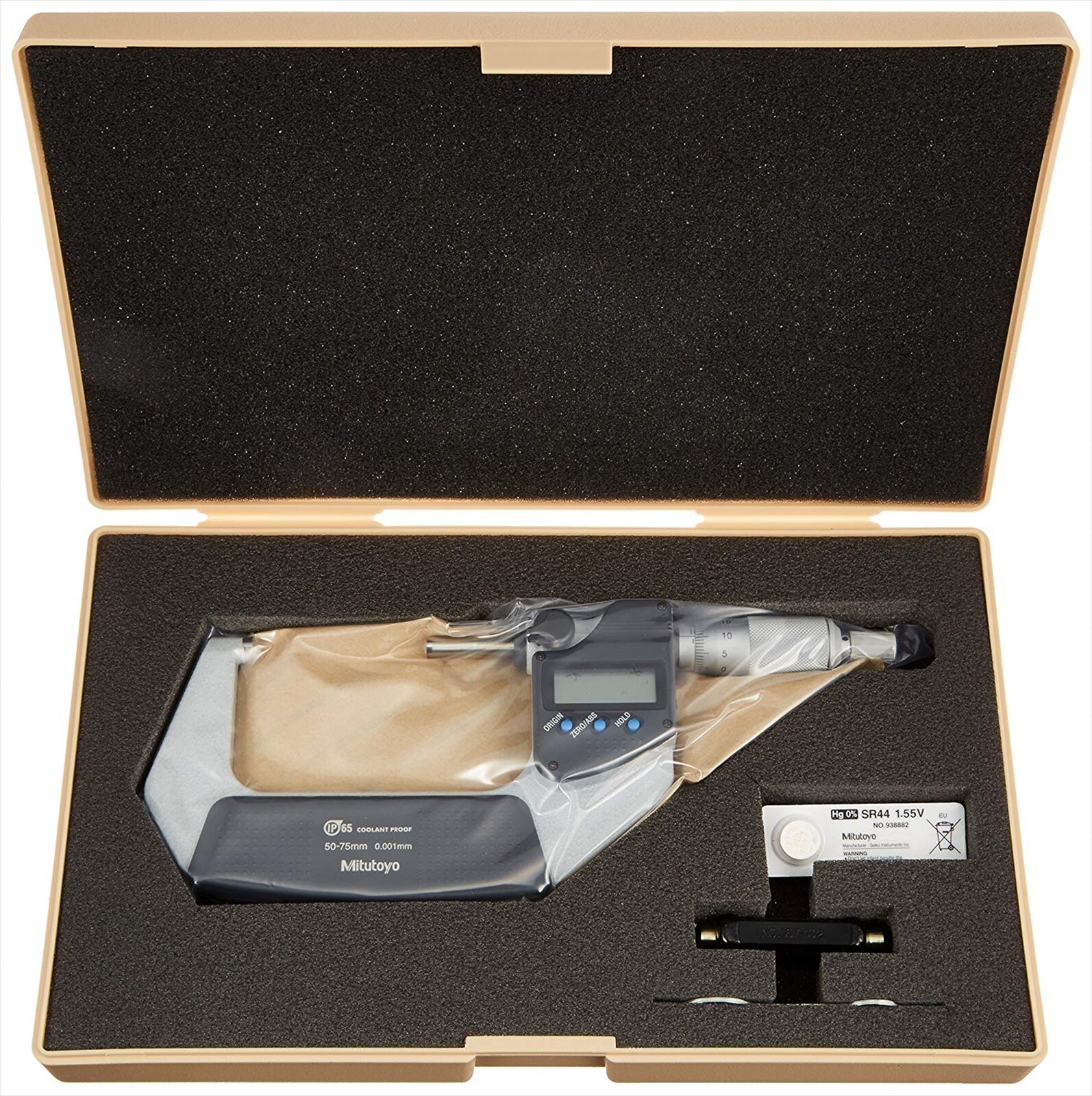Mitutoyo 293-242-30 Digimatic Outside Micrometer, 50-75 mm, 00.001 mm with NEW