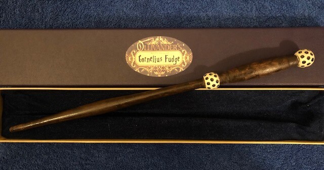 Cornelius Fudge Wand 15", REAL WOOD, Harry Potter, Minister of Magic, Wizarding