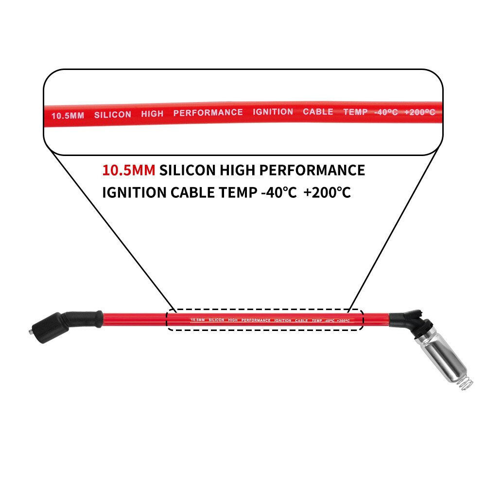 High Performance 8x Spark Plugs and 8x Wires Set for Chevy GMC 4.8L 5.3L 6.0L V8