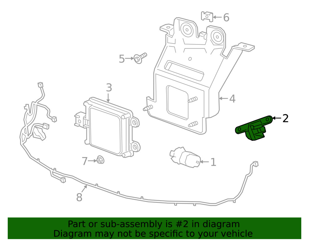 Genuine GM Front View Driver Information Camera 84723755