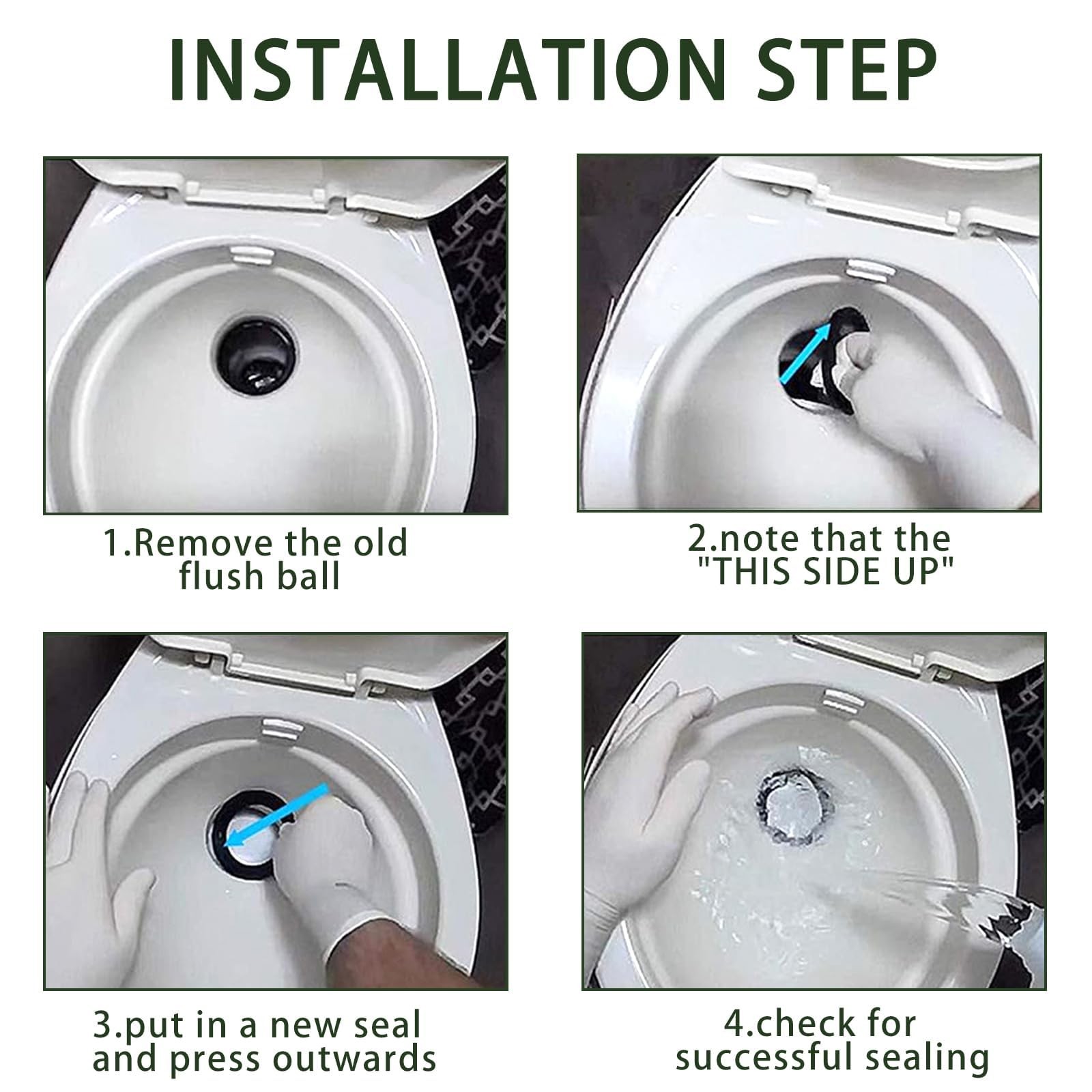 Femory RV Toilet Seal, Flush Ball Seal Gasket Replacement 385311658 for black