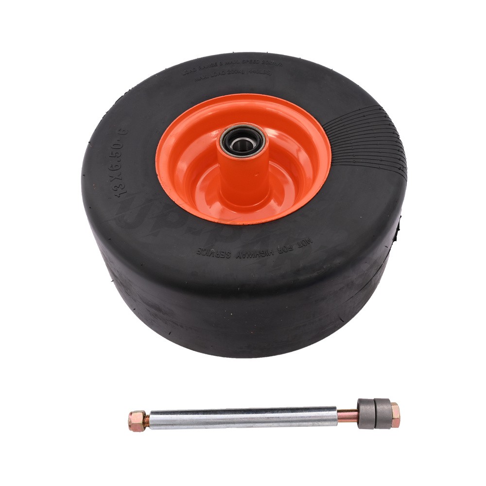 2PK Flat Free Wheel Assembly for Scag 9278 483050 482504 13X6.50-6 13X6.5X6