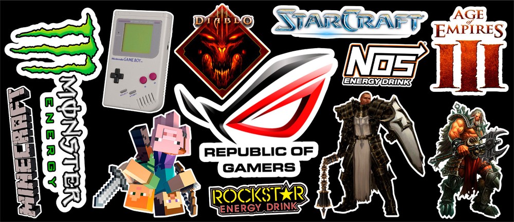 Gamer Vinyl Sticker Bundle #1