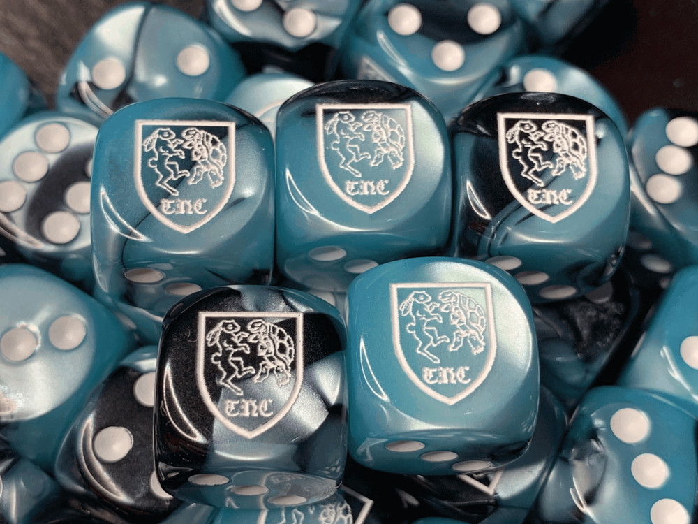 Toroise & Hare Creations Six Sided 16mm D6 Die - Customized Dice Rabbit Turtle