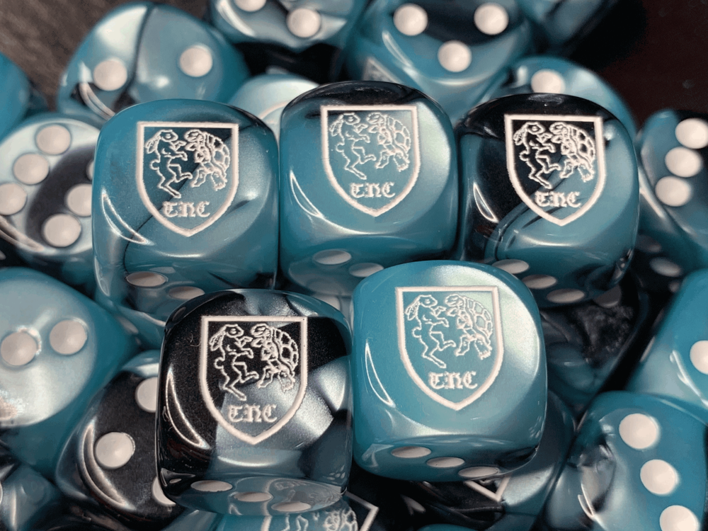 Toroise & Hare Creations Six Sided 16mm D6 Die - Customized Dice Rabbit Turtle